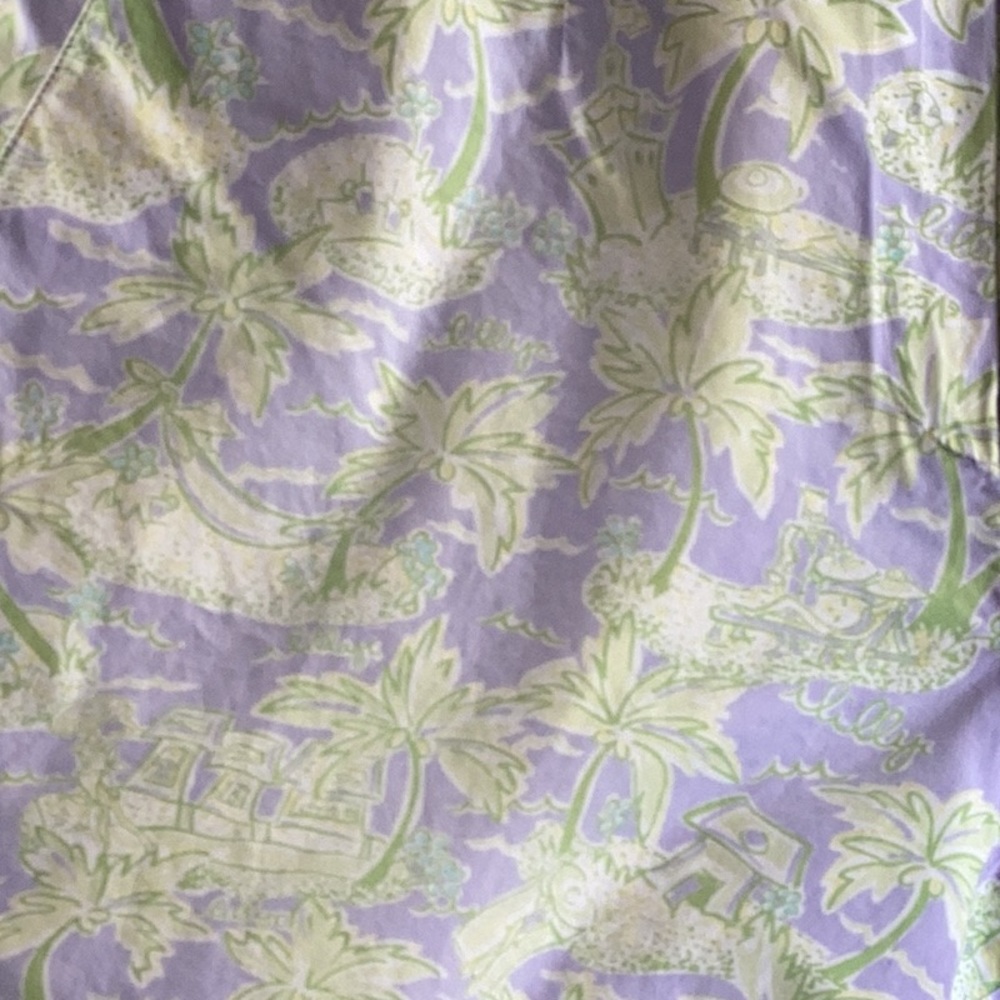 Vintage Lilly Pulitzer Lilac & Light Green Shorts Sz 12 - Picture 2 of 14